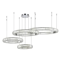 Люстра подвесная ЛЕД Тиволи (Tivoli) SL1622.103.04 ST-Luce прозрачная на 1 лампу, основание хром в стиле современный кольца Люстра подвесная ЛЕД Тиволи (Tivoli) SL1622.103.04 ST-Luce прозрачная на 1 лампу, основание хром в стиле современный кольца